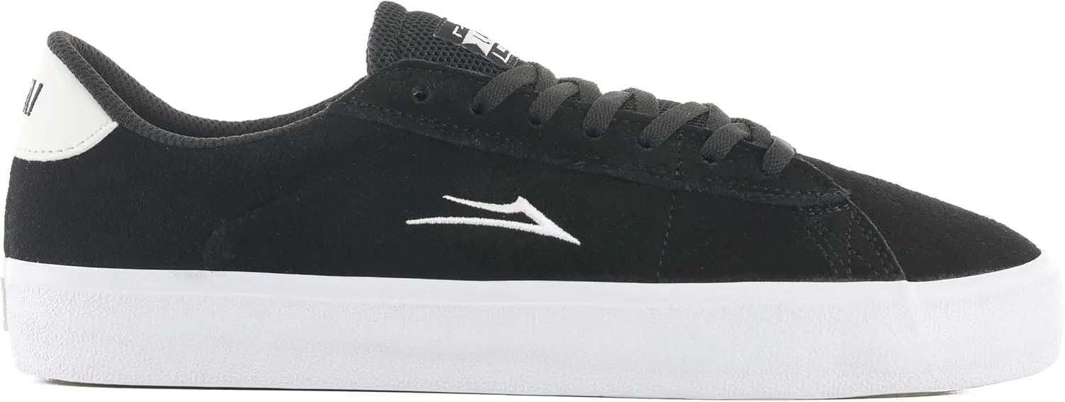 Lakai Newport Mens Skate Shoes, Black Suede, 11.5