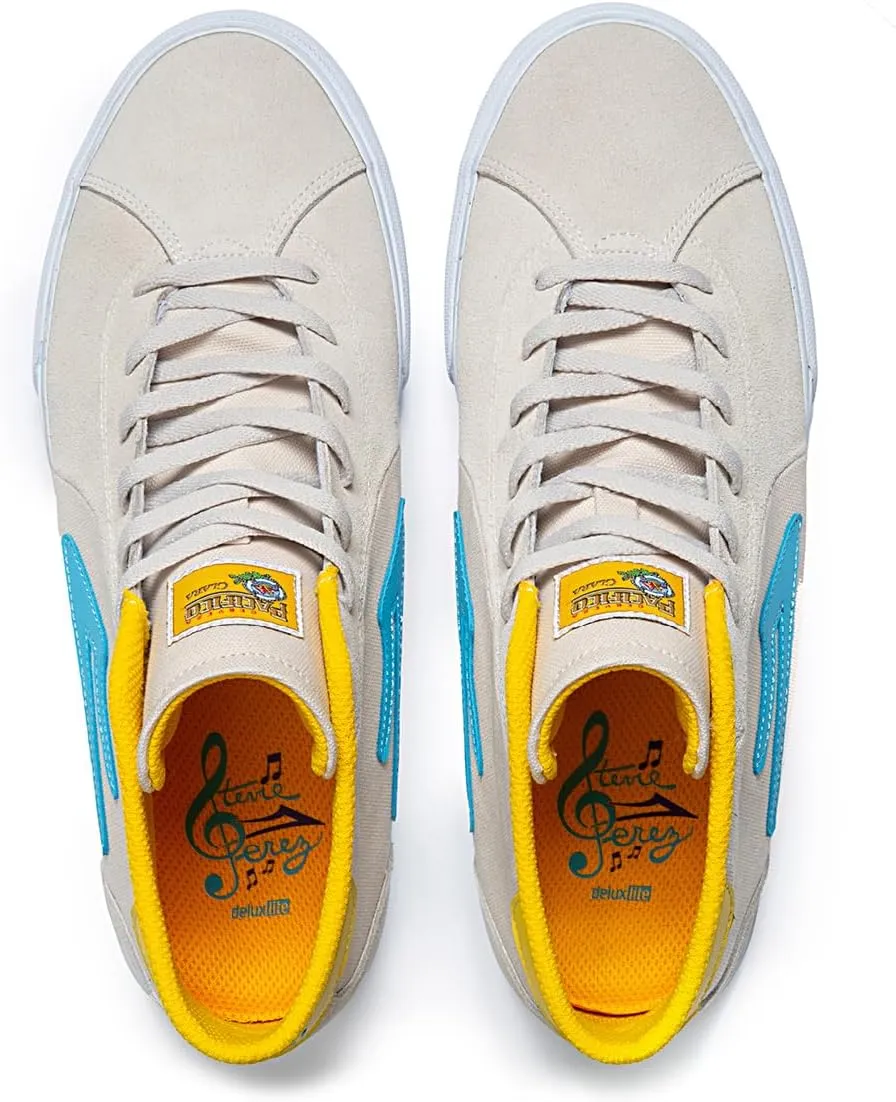Lakai x PCFO Skateboard Shoes Flaco II Mid Cream Suede