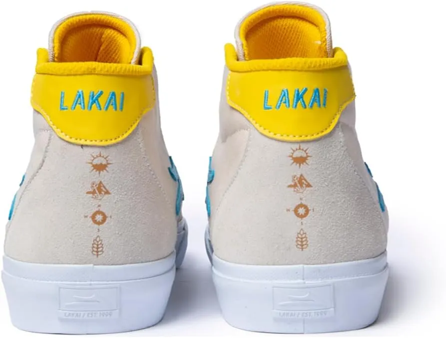 Lakai x PCFO Skateboard Shoes Flaco II Mid Cream Suede