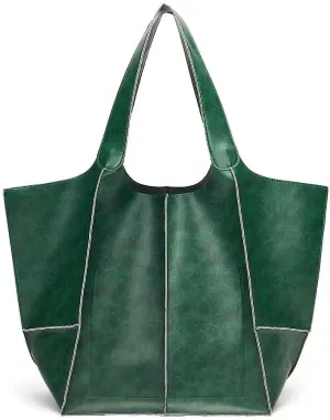Large Capacity Shoulder Wallet Purse for Work Travel Shopping Women’s Hobo Retro Tote Handbag