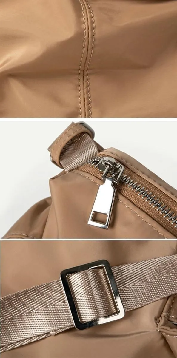 Large Nylon Hobo Tote with Multi Pockets Shoulder & Crossbody Messenger Top-Handle Handbag Purse for Women