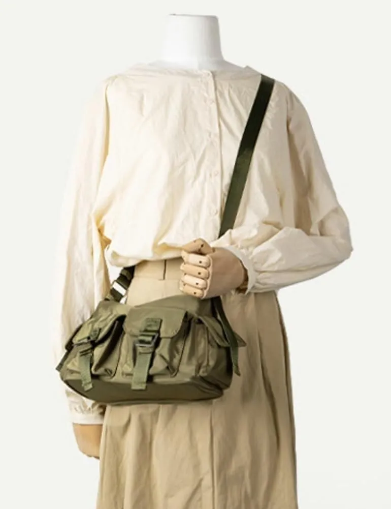 Large Nylon Hobo Tote with Multi Pockets Shoulder & Crossbody Messenger Top-Handle Handbag Purse for Women