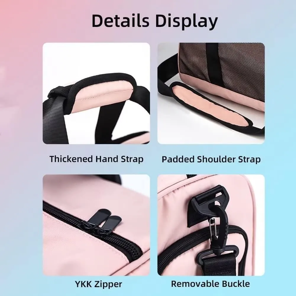 Large Sport Travel Duffle with Shoes and Wet Clothes Compartments Men's Gym Waterproof Crossbody