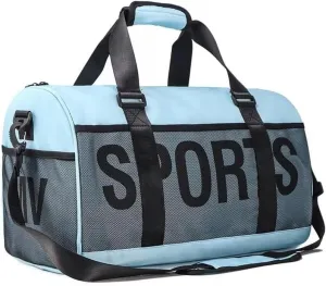 Large Sport Travel Duffle with Shoes and Wet Clothes Compartments Men's Gym Waterproof Crossbody
