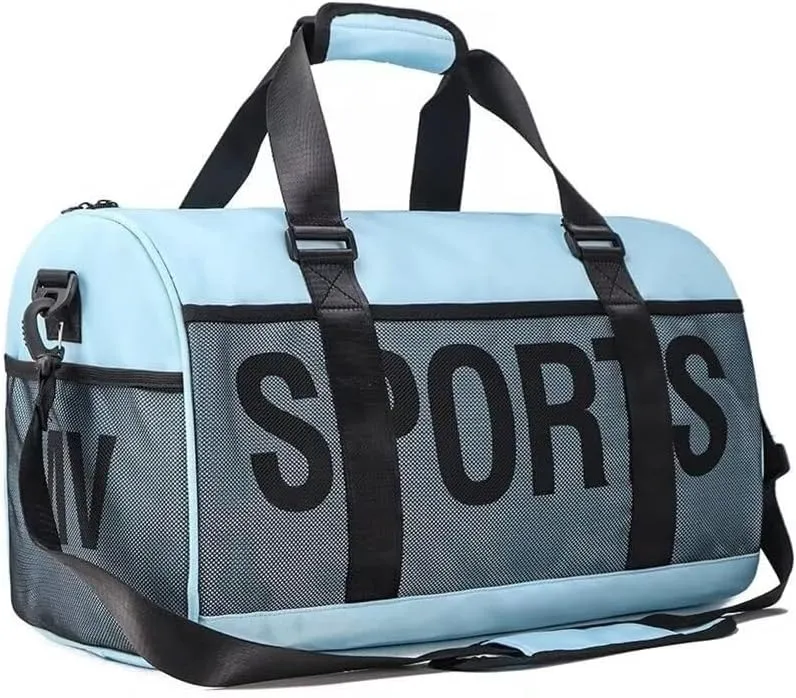 Large Sport Travel Duffle with Shoes and Wet Clothes Compartments Men's Gym Waterproof Crossbody