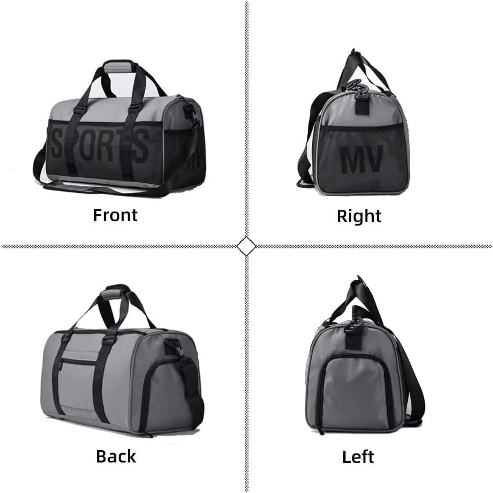 Large Sport Travel Duffle with Shoes and Wet Clothes Compartments Men's Gym Waterproof Crossbody