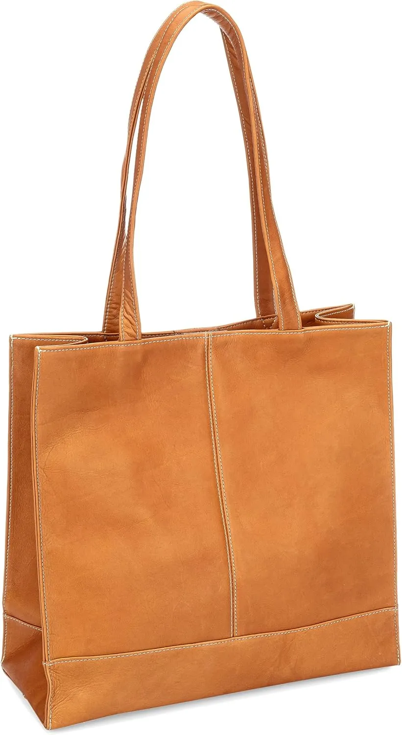 Le Donne Leather Everly Tote - Premium Full-Grain Colombian Vaquetta Cowhide Leather Tote Bag, 12.5” x 12.5” x 5”