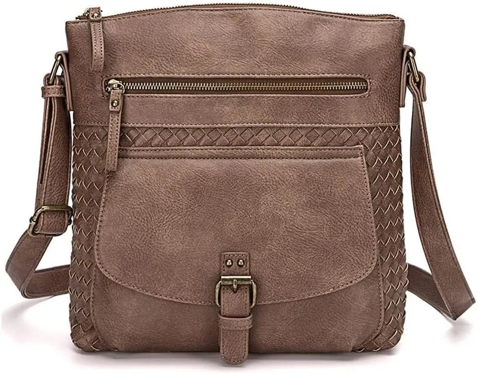 Leather Tote Handbag Roomy Messenger Satchel for Work Daily Travel Shoulder for Women Hobo Crossbody Purse