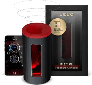 LELO F1S V2 Waterproof Male Masturbator, Male Stroker, Masturbator Sleeve, Sillicone Pocket Pussy, Sex Toy for Man, Sexual Pleasure Tool, Toy with 4 Vibrations, Red