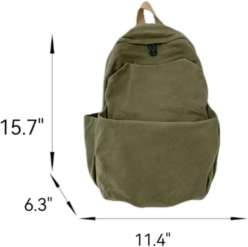 Lightweight Laptop Backpack Gym Bag Canvas Backpack Y2K Aesthetic Shoulder Bag Vintage Travel Rucksack