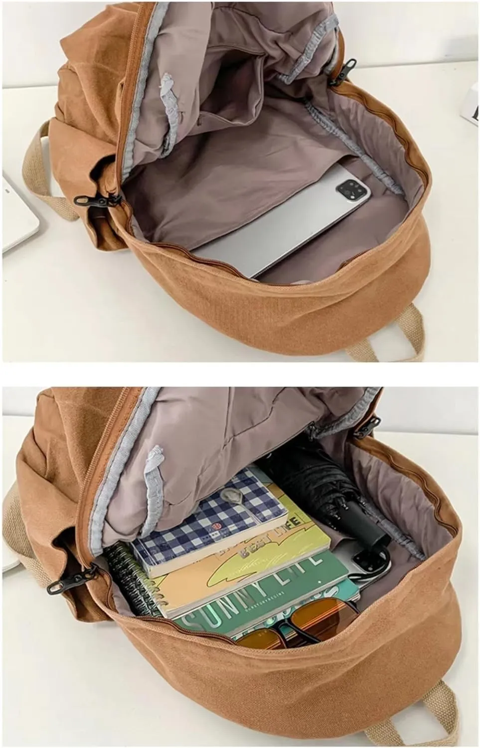 Lightweight Laptop Backpack Gym Bag Canvas Backpack Y2K Aesthetic Shoulder Bag Vintage Travel Rucksack