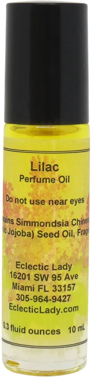 Lilac Perfume Oil, 0.3 Oz Portable Roll-On Fragrance with Long-Lasting Scent, Delightful Essential Oils and Jojoba Oil For Daily Use