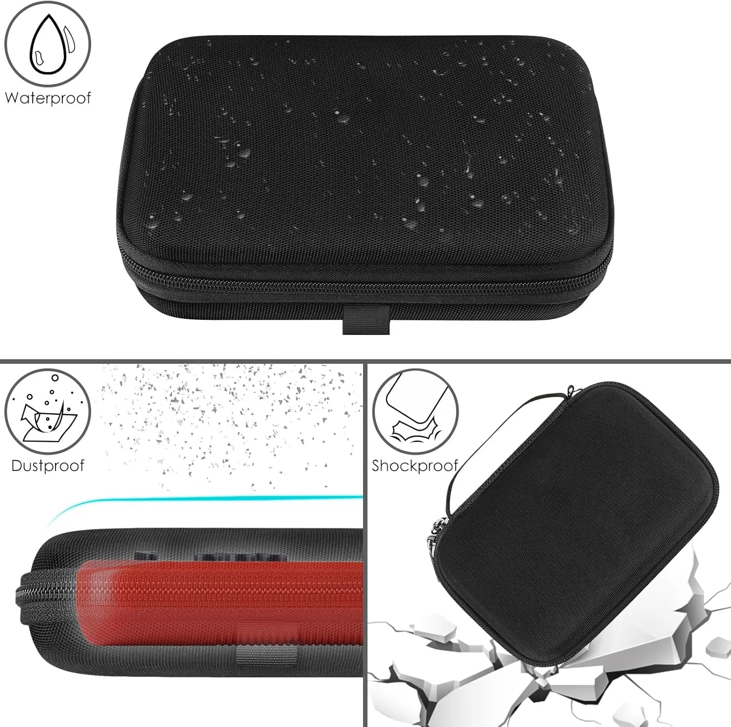 Linkidea Handheld Game Console Carrying Case, Protective Travel Retro Mini Game Player Box for Charging Cable, Earplugs, Batteries and Accessories