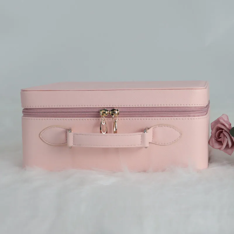 Mad Ally Beauty Box with Mirror - Blush Pink