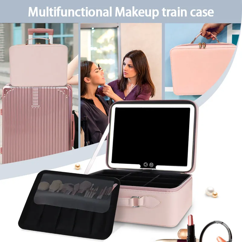 Mad Ally Beauty Box with Mirror - Blush Pink