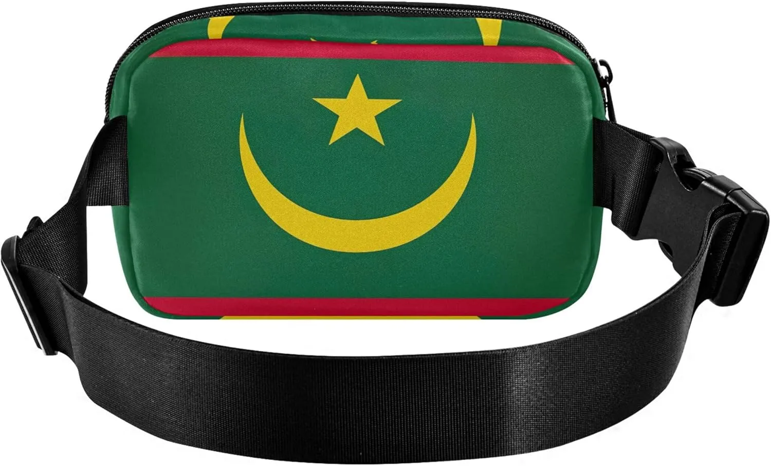 Mauritania National Flag Women Fanny Packs Bright Color Large Hip Belt Bag Waterproof Travel Waist Pouch