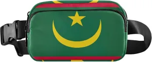 Mauritania National Flag Women Fanny Packs Bright Color Large Hip Belt Bag Waterproof Travel Waist Pouch
