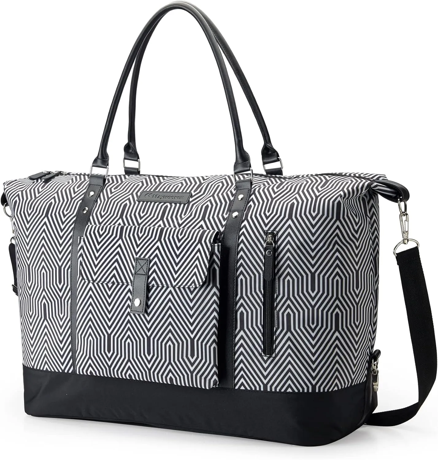MAYMOONER Unisex Travel Tote Duffle Bag Weekender Overnight Bags Oversized for Men Women