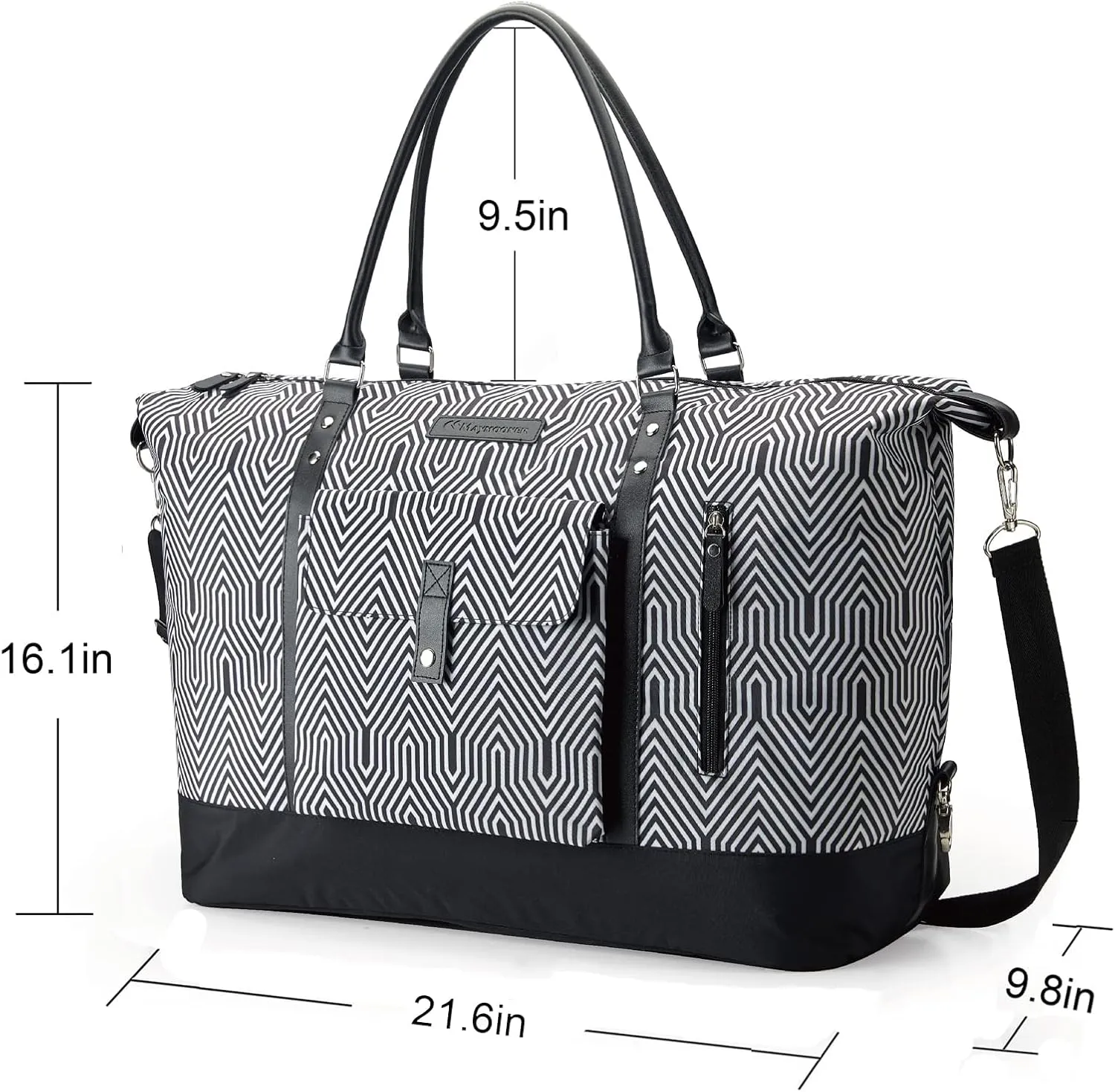 MAYMOONER Unisex Travel Tote Duffle Bag Weekender Overnight Bags Oversized for Men Women