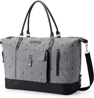 MAYMOONER Unisex Travel Tote Duffle Bag Weekender Overnight Bags Oversized for Men Women