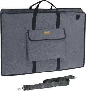 MeetYr Life Premium Art Portfolio Bag - Padded Triple Protection, Waterproof Protection with Shoulder Strap Durable and Portable - For Artwork, Posters, Sketches and Paintings（24"x18"）