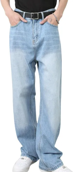 Men's Baggy Jean Vintage Hip Hop Jeans Causal Dance Skateboard Denim Pants