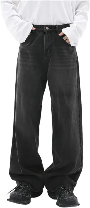 Men's Baggy Jean Vintage Hip Hop Jeans Causal Dance Skateboard Denim Pants