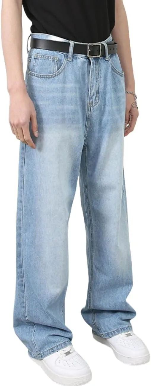 Men's Baggy Jean Vintage Hip Hop Jeans Causal Dance Skateboard Denim Pants