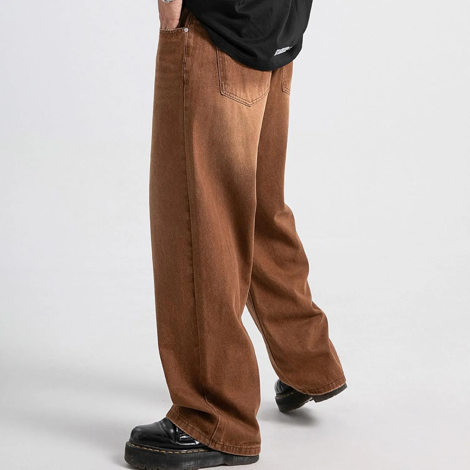 Men's Baggy Jean Vintage Hip Hop Jeans Causal Dance Skateboard Denim Pants