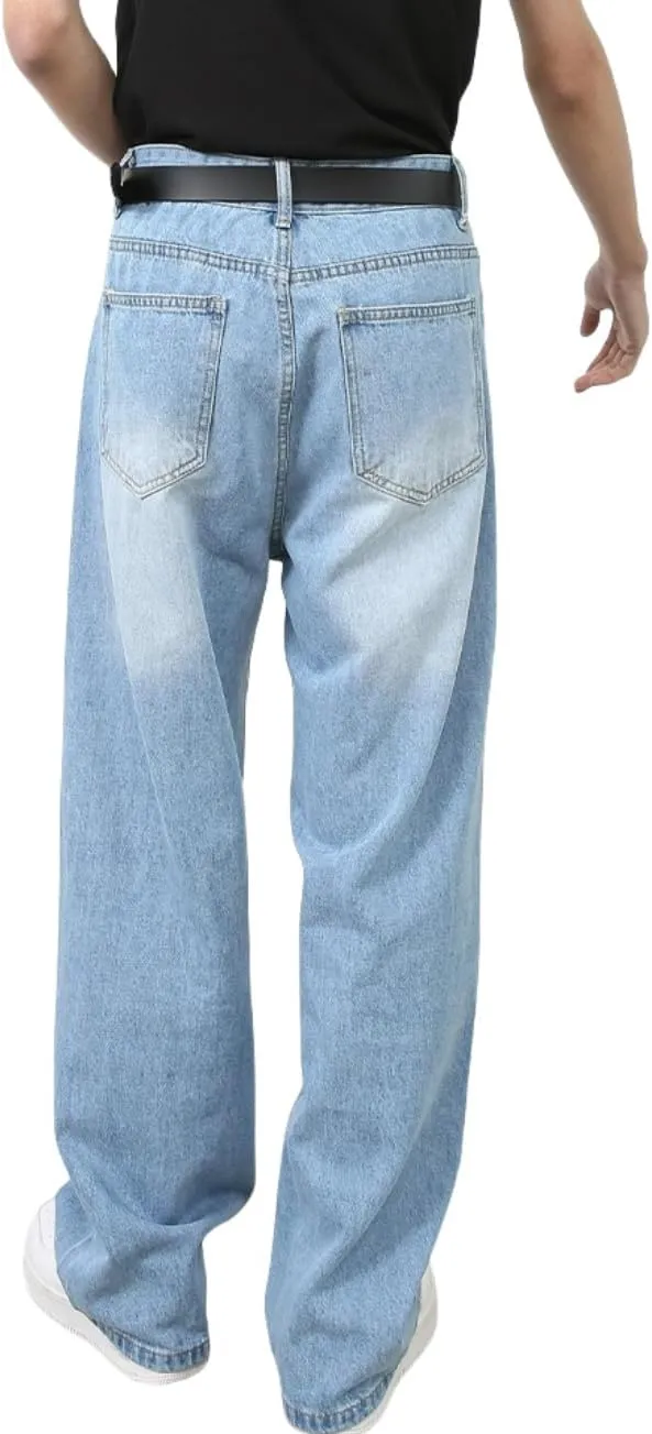 Men's Baggy Jean Vintage Hip Hop Jeans Causal Dance Skateboard Denim Pants