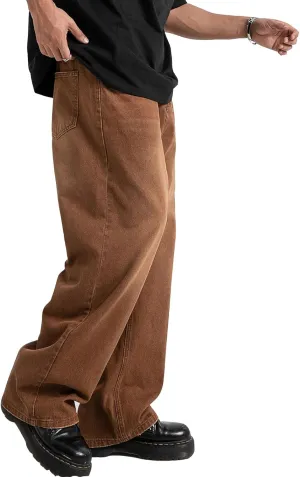 Men's Baggy Jean Vintage Hip Hop Jeans Causal Dance Skateboard Denim Pants