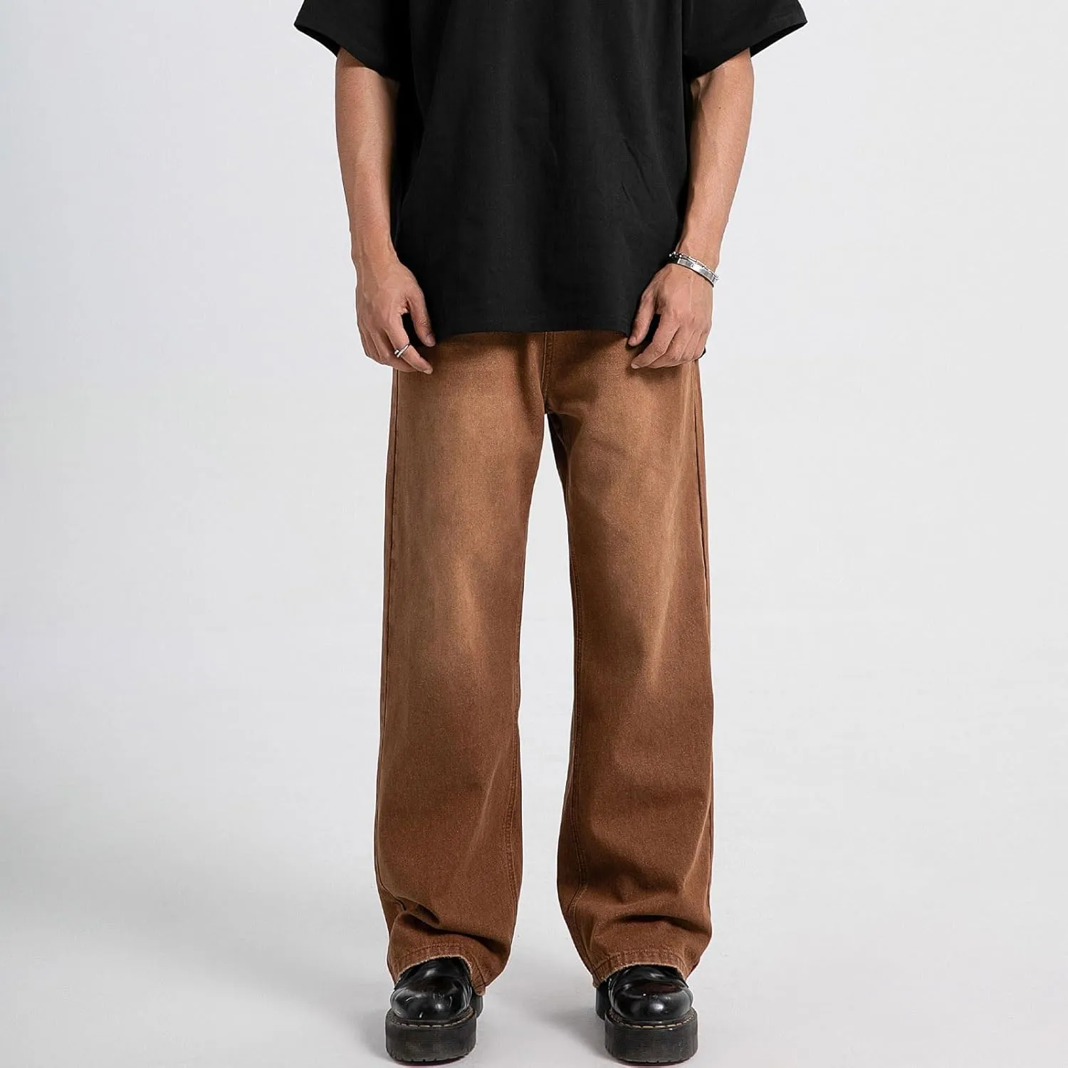Men's Baggy Jean Vintage Hip Hop Jeans Causal Dance Skateboard Denim Pants