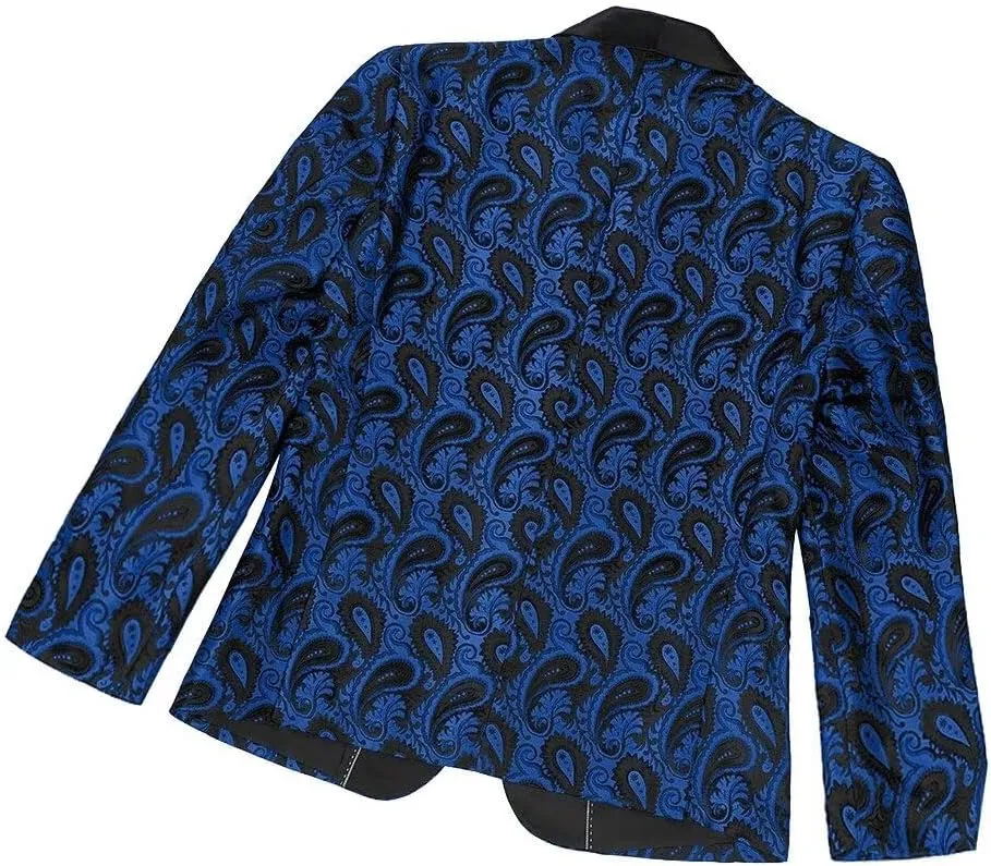 Men's Floral Tux Suit Jacket One Button Slim Fit Paisley Wedding Suit Blazer for Men Prom Party Dinner Jacket Sport Coat