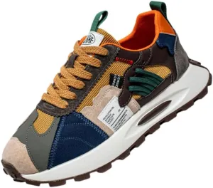 Men's Sports Casual Shoes, Comfortable Outdoor Running Shoes, Thick Sole Breathable Creative Color