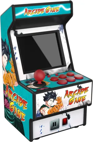 Mini Arcade Machine, Retro Gaming Console, Handheld Game Console with 156 Classic 16-Bit Video Games 2.8 Inch Color Display, Rechargeable Battery, Support for TV Output, Birthday Present for Children