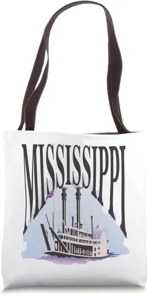 Mississippi Steamboat Riverboat Paddlewheel Steamship Tote Bag