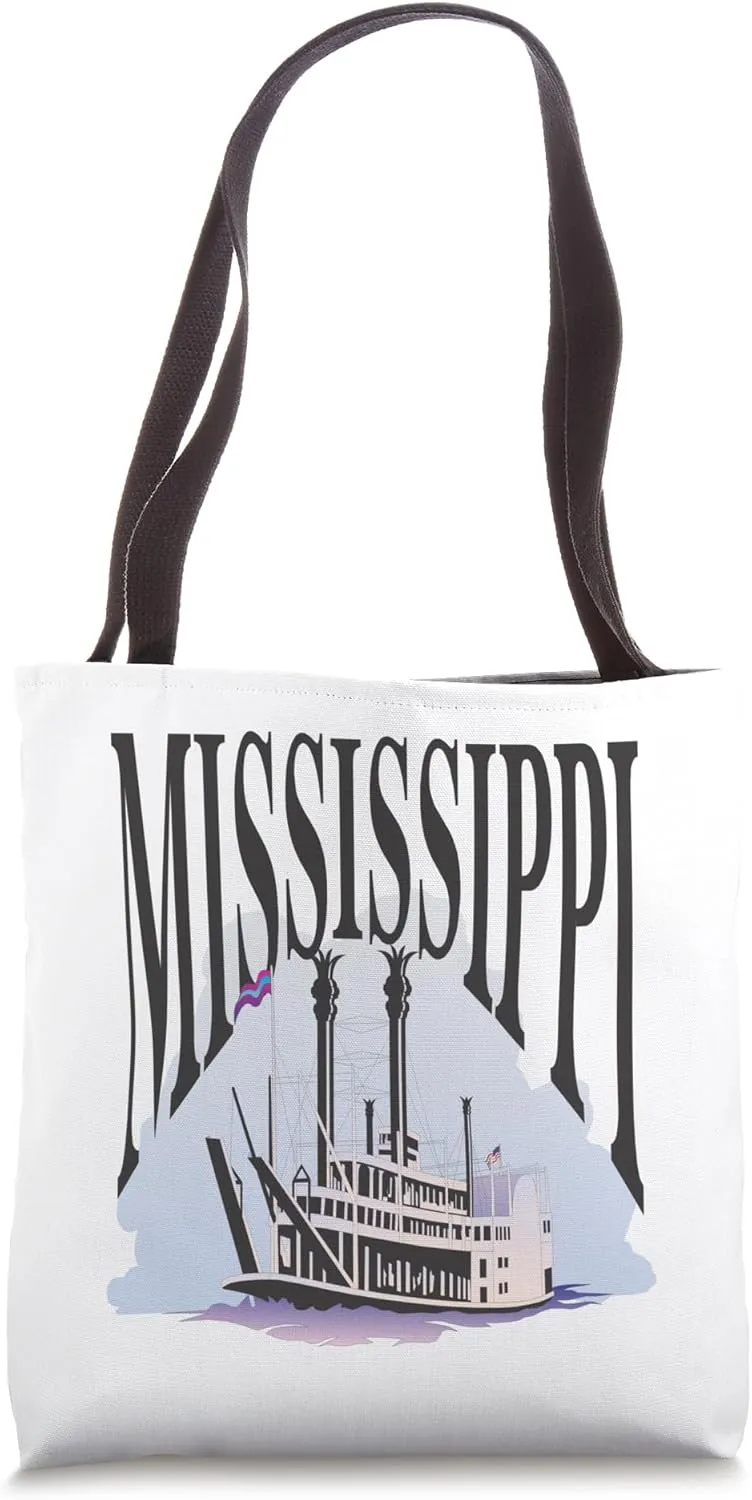 Mississippi Steamboat Riverboat Paddlewheel Steamship Tote Bag