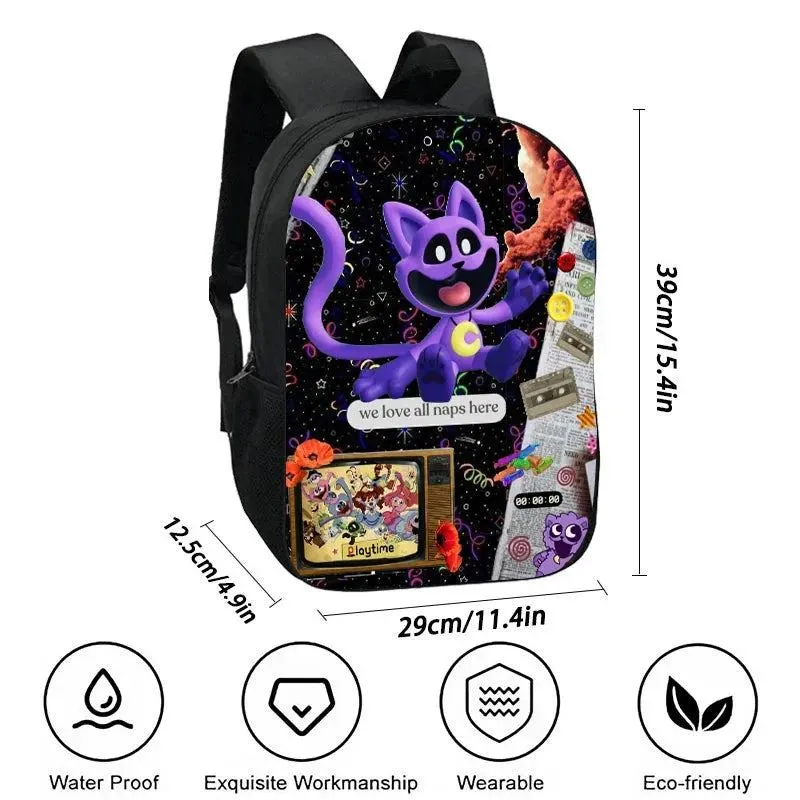 Mochila 2 pcs Set Smilling 3D Critters School Bags with Pencil Bags for Boy Girls Cartoon Prints Backpack Best Gift for Child