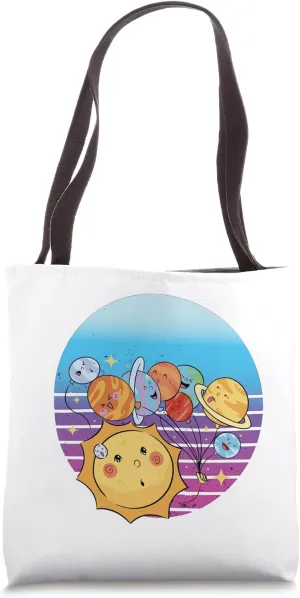 Mother sun with Baby Planets & Orbit Educational Astrology Tote Bag
