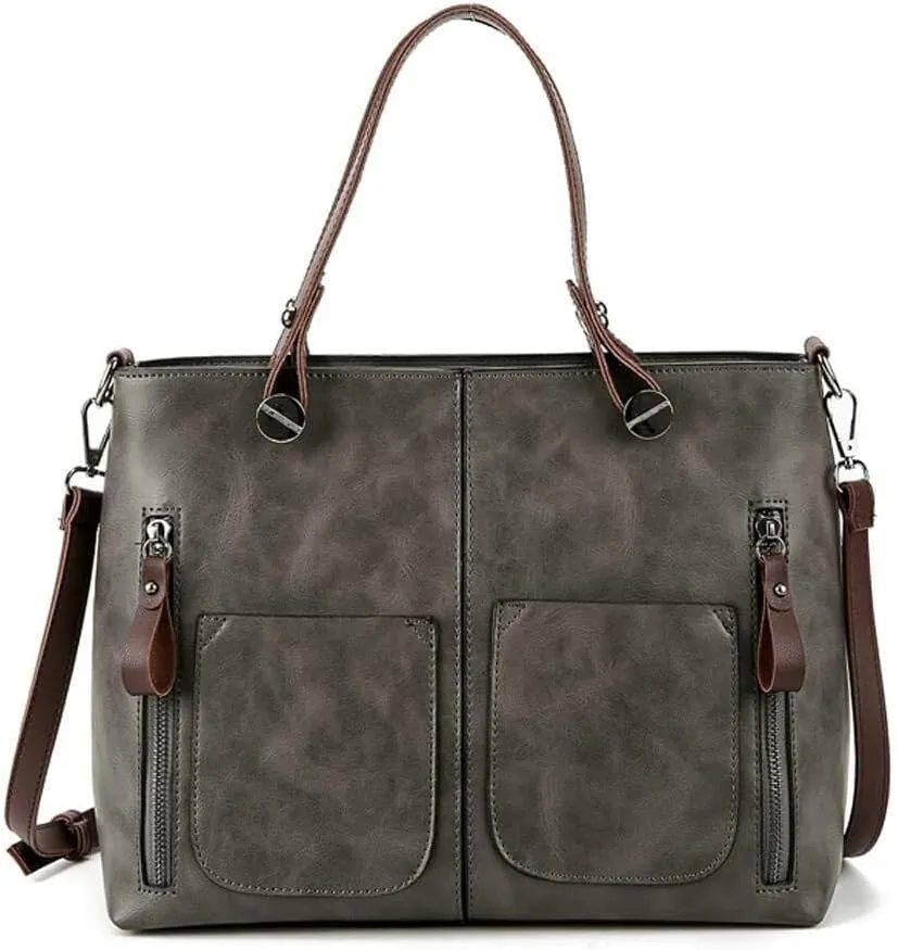 Multi Pockets Crossbody Retro Hobo Shoulder Top Handle Handbag Purse for Work Women’s Tote Handbag