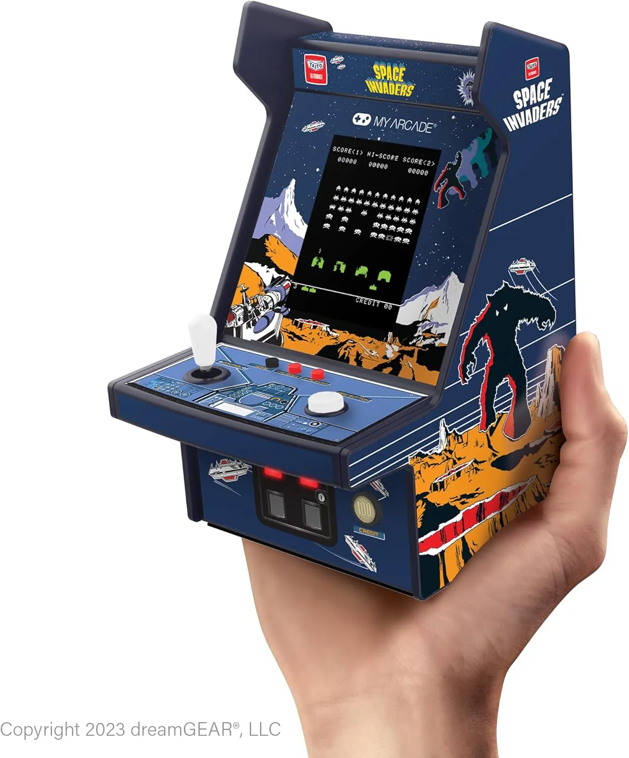 My Arcade Space Invaders Micro Player Pro: Officially Licensed Classic Arcades 6.75" Mini Arcade Machine, Video Game Collectible