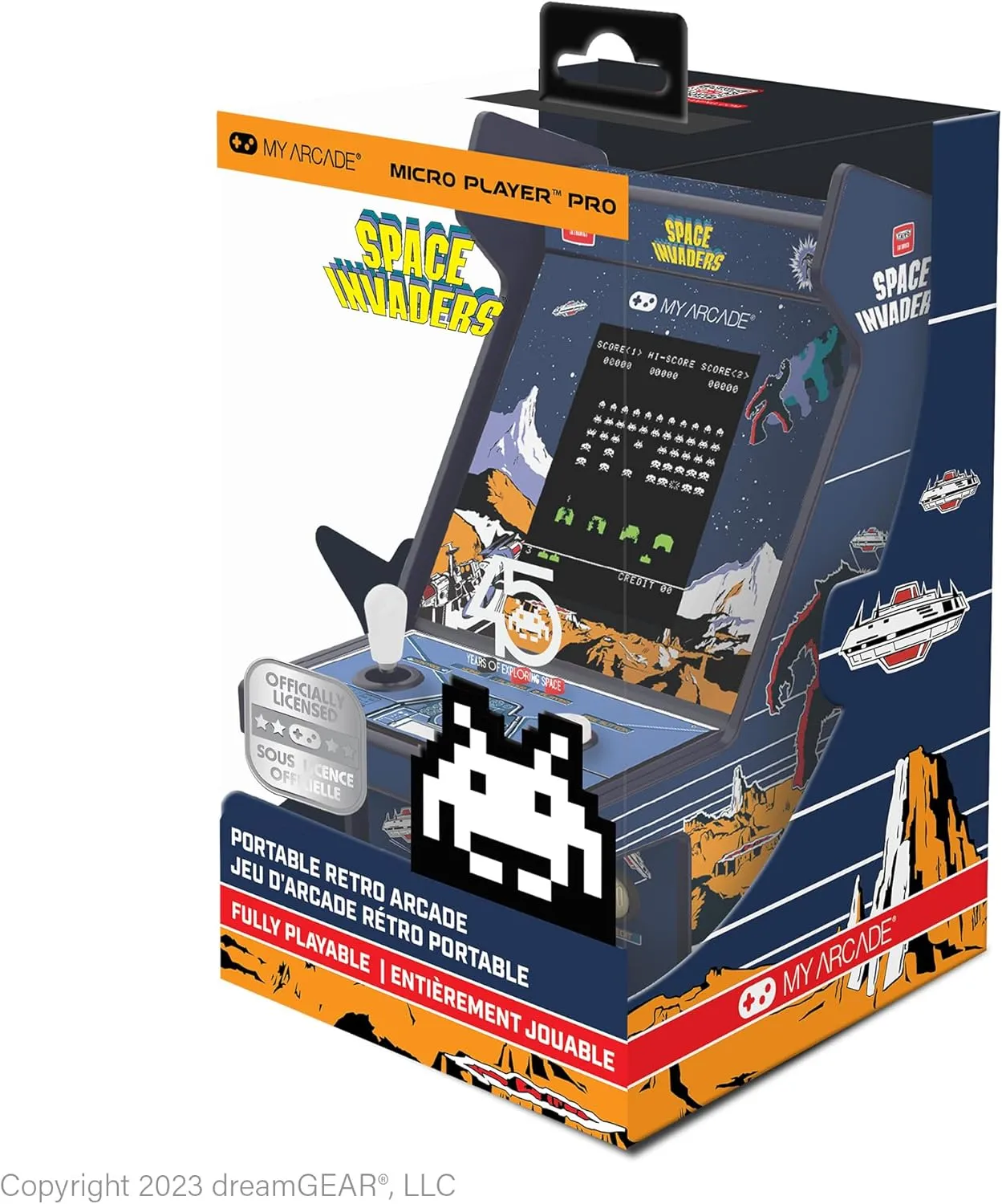 My Arcade Space Invaders Micro Player Pro: Officially Licensed Classic Arcades 6.75" Mini Arcade Machine, Video Game Collectible