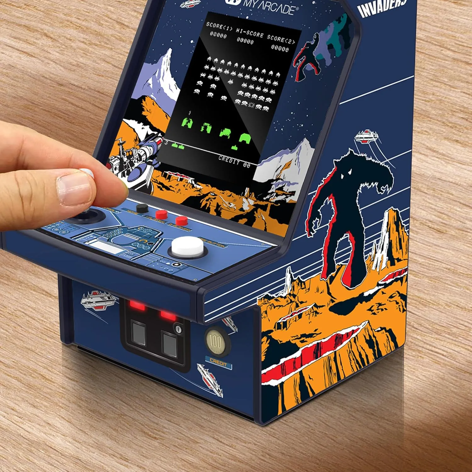 My Arcade Space Invaders Micro Player Pro: Officially Licensed Classic Arcades 6.75" Mini Arcade Machine, Video Game Collectible