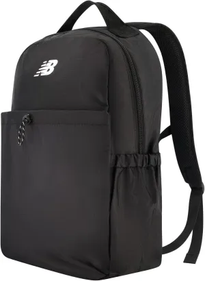 New Balance Essentials Laptop Backpack, Casual Commuter Travel Bag for Men and Women, Black, 17.5 Inches