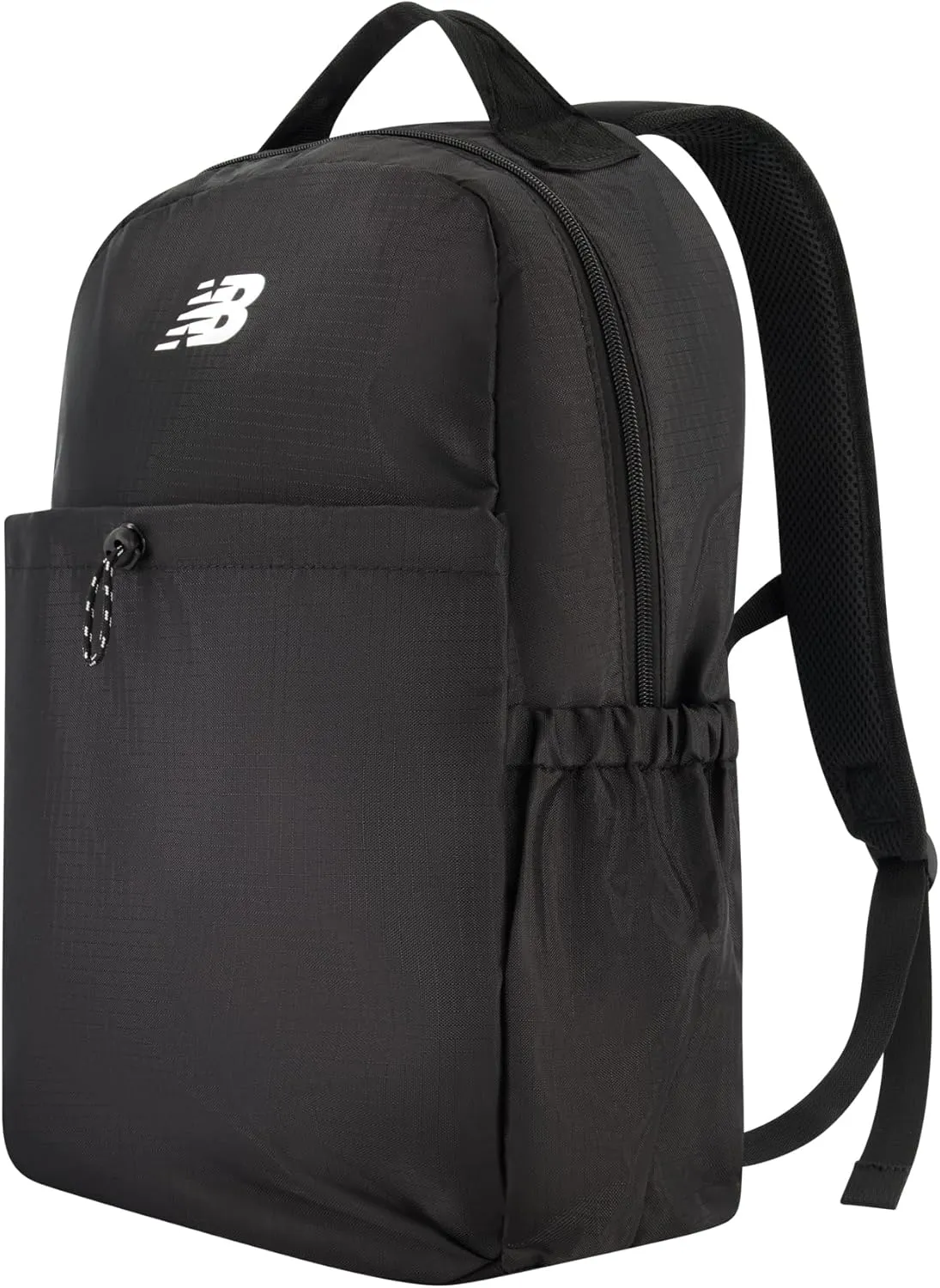 New Balance Essentials Laptop Backpack, Casual Commuter Travel Bag for Men and Women, Black, 17.5 Inches