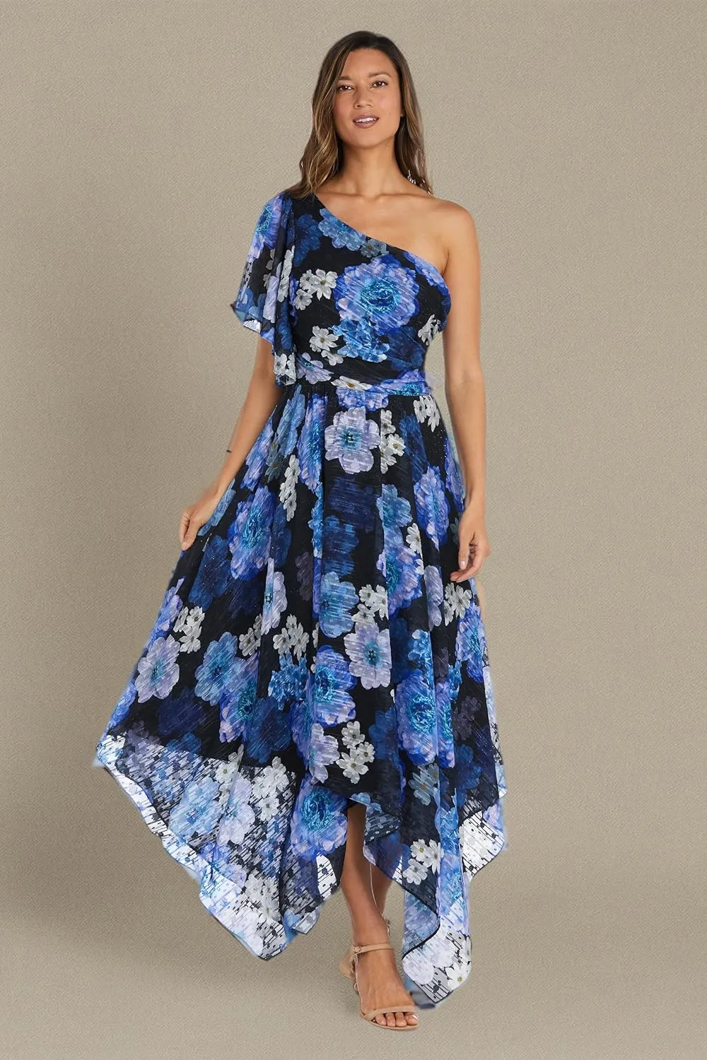 Nightway Women's Blossom Romance Asymmetrical Gown