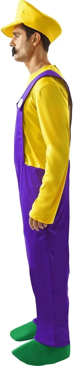 Orion Costumes Men's Bad Plumber Retro 80s Video Game Fancy Dress Costume