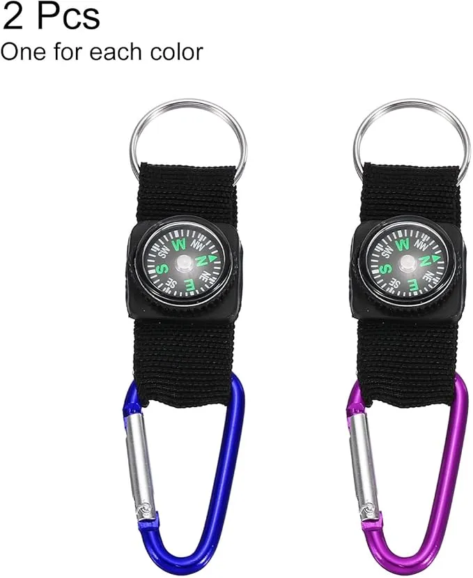 PATIKIL Compass Keychain Belt Clip,for Camping Outdoors
