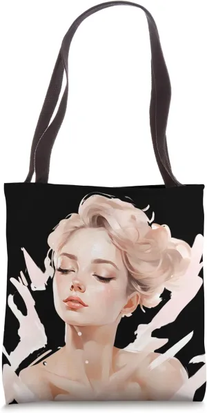 Pink Ballerina Artistic Dance Ballet Lyrical Musical Art Tote Bag