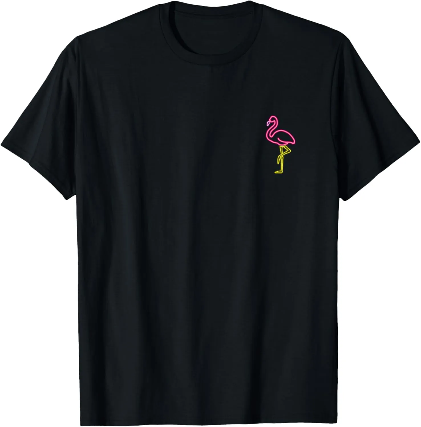 Pink Flamingo sign Pocket Logo T-shirt Bird Lover shirt T-Shirt